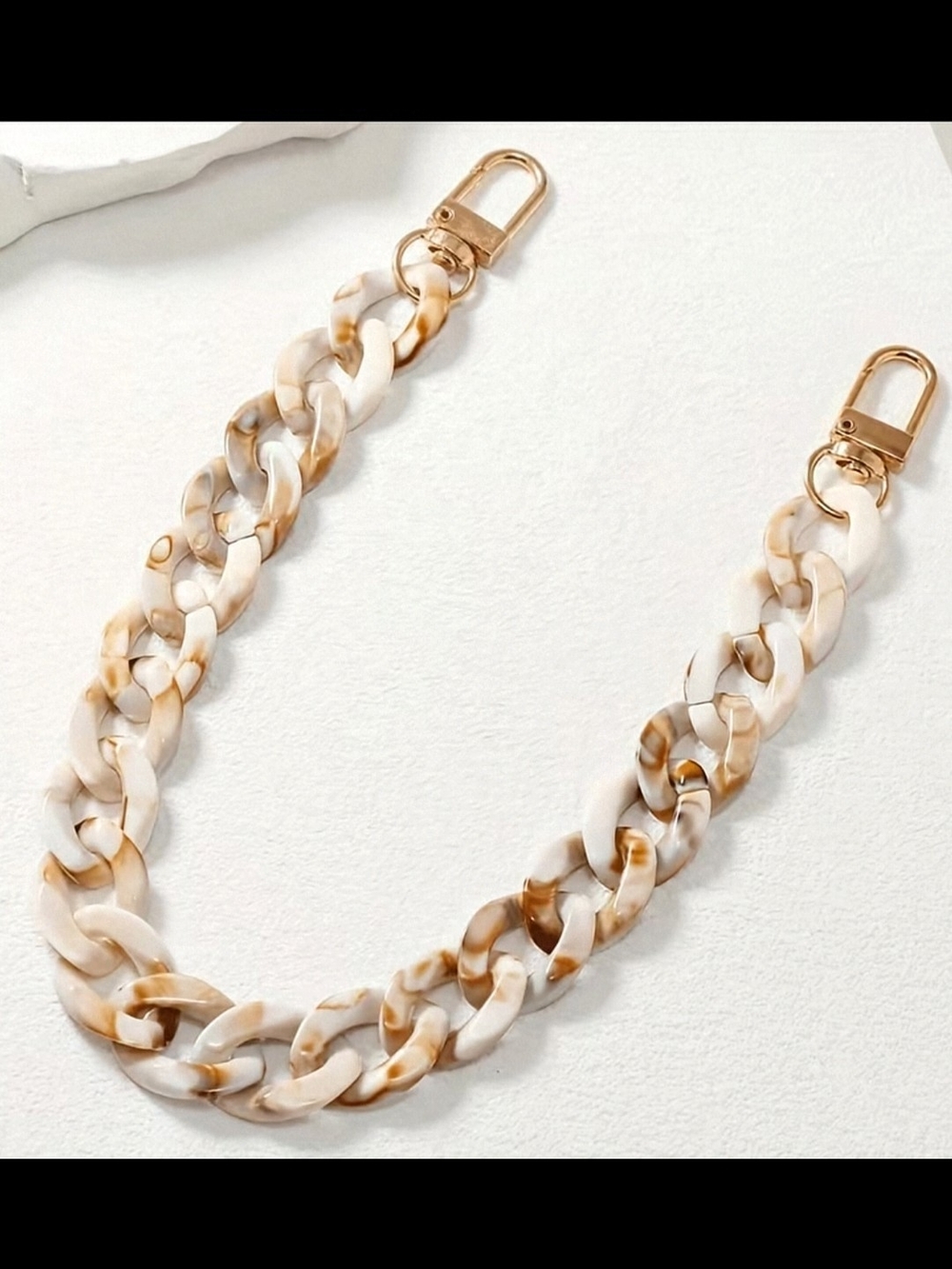 NWT*Tigers, White, Gold Chain Bag/Purse/Handbag Strap/Chain/Accessory/Charm*NEW